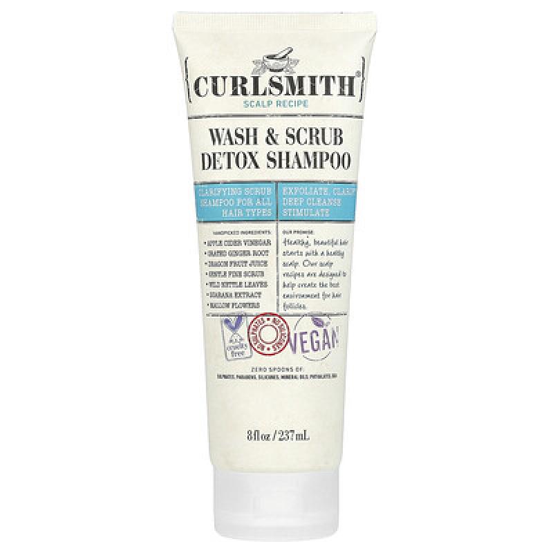 Curlsmith, Wash & Scrub Detox Shampoo, All Hair Types, 8 fl oz (237 ml)