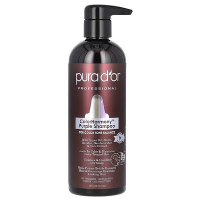Pura D'or, Professional, ColorHarmony Purple Shampoo, 16 fl oz (473 ml)