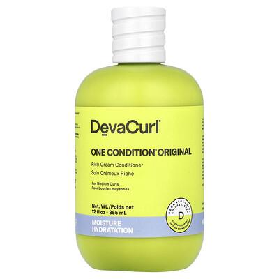 DevaCurl, One Condition® Original, Rich Cream Conditioner, For Medium Curls, 12 fl oz (355 ml)