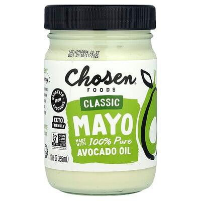 Chosen Foods, Classic Mayo Made With 100% Pure Avocado Oil , 12 fl oz (355 ml)
