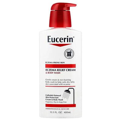 Eucerin, Eczema Relief Cream & Body Wash, Fragrance Free , 13.5 fl oz (400 ml)