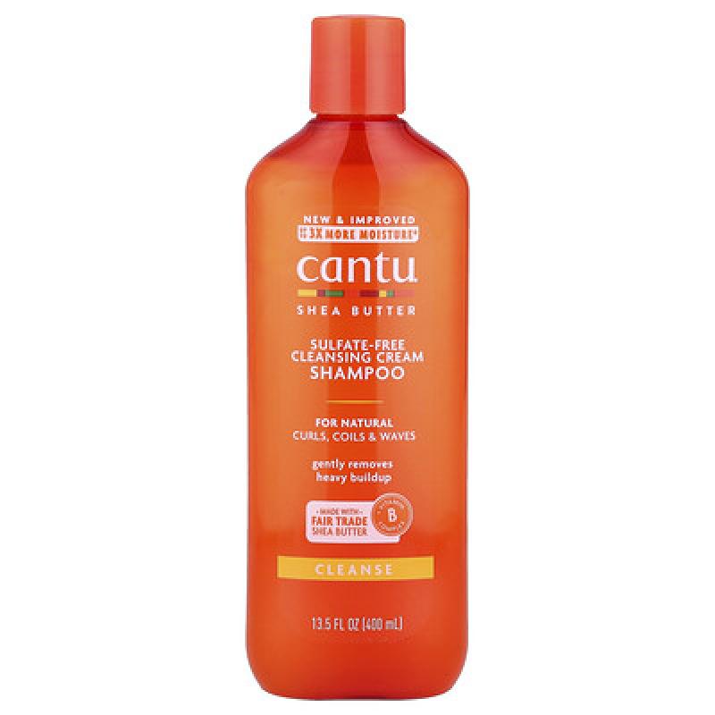 Cantu, Shea Butter, Sulfate-Free Cleansing Cream Shampoo, For Natural Curls, Coils & Waves, 13.5 fl oz (400 ml)
