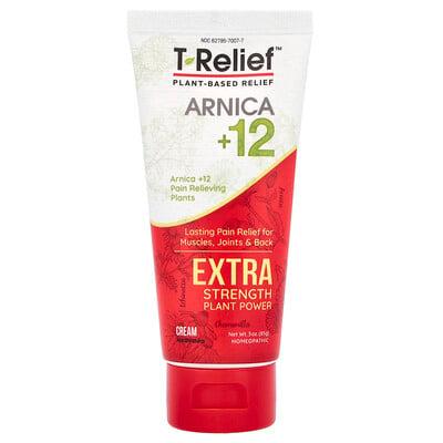 MediNatura, T-Relief™, Arnica +12 Cream, Extra Strength, Chamomilla, 3 oz (85 g)