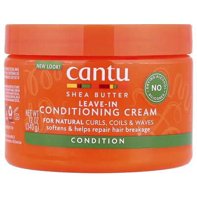 Cantu, Shea Butter, Leave-In Conditioning Cream, For Natural Curls, Coils & Waves, 12 oz (340 g)