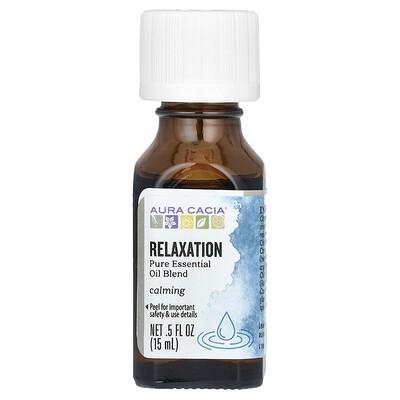 Aura Cacia, Pure Essential Oil Blend, Relaxation, 0.5 fl oz (15 ml)