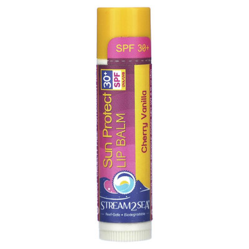 Stream2Sea, Sun Protect Lip Balm, SPF 30+, Cherry Vanilla, 0.15 oz (4 g)