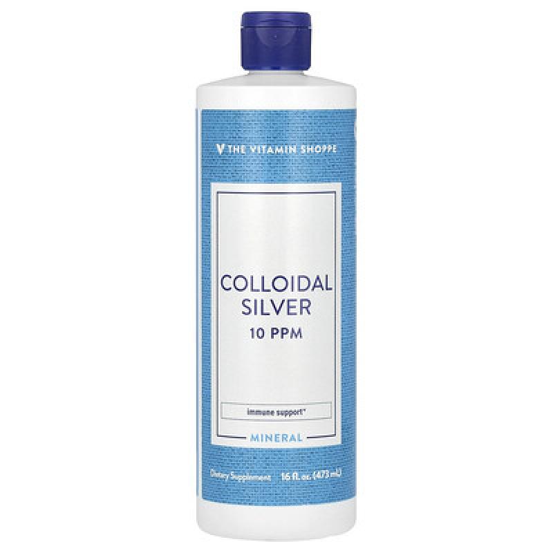 The Vitamin Shoppe, Colloidal Silver, 10 PPM, 16 fl oz (473 ml)