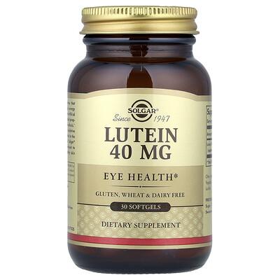 Solgar, Lutein, 40 mg, 30 Softgels